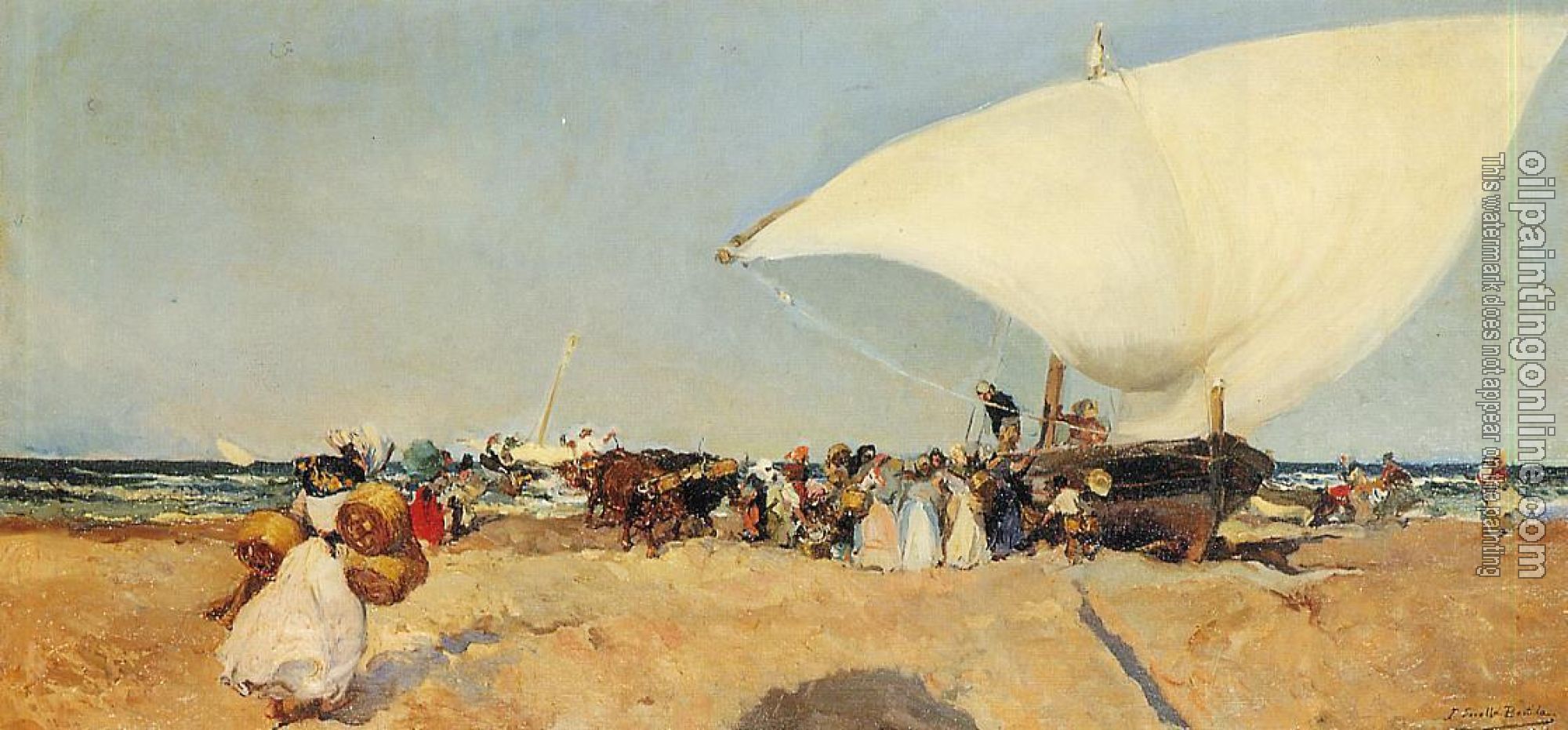 Joaquin Sorolla y Bastida - Arrival of the Boats